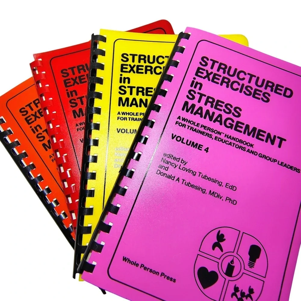 1984 Structured Exercises in Stress Management Vol 1 -4 Vintage‎ Spiral Bound PB